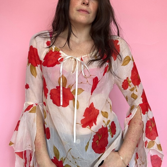 Unique Spectrum Tops - Y2K UNIQUE SPECTRUM FAIRY BLOUSE